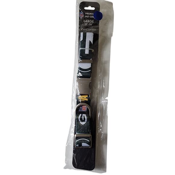 NFL GREEN BAY PACKERS Pet Dog Collar NEW Football Fan Gear SZ L (18"-28") - NWT - Picture 1 of 4